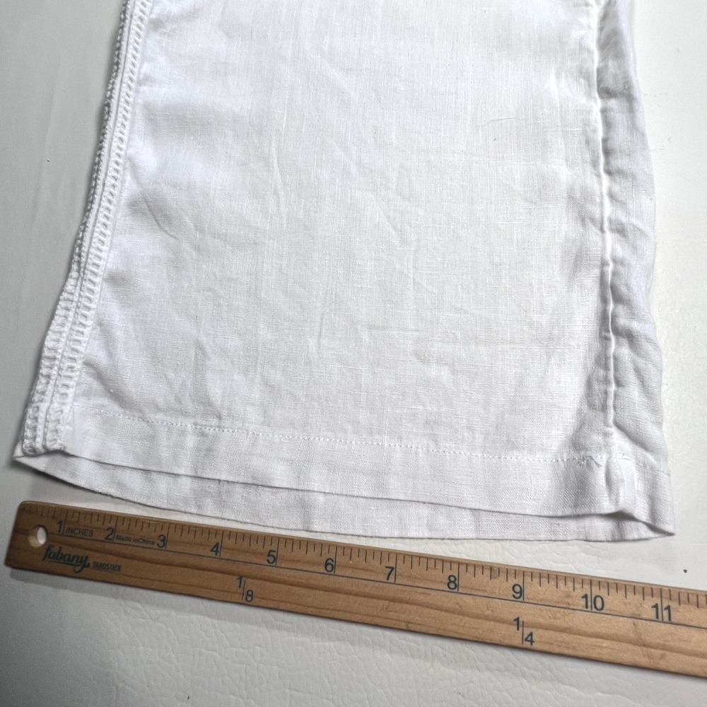 Joie Linen Pants Womens Medium White Wide Leg Coastal Beach Boho Chic Vacation - Picture 8 of 11